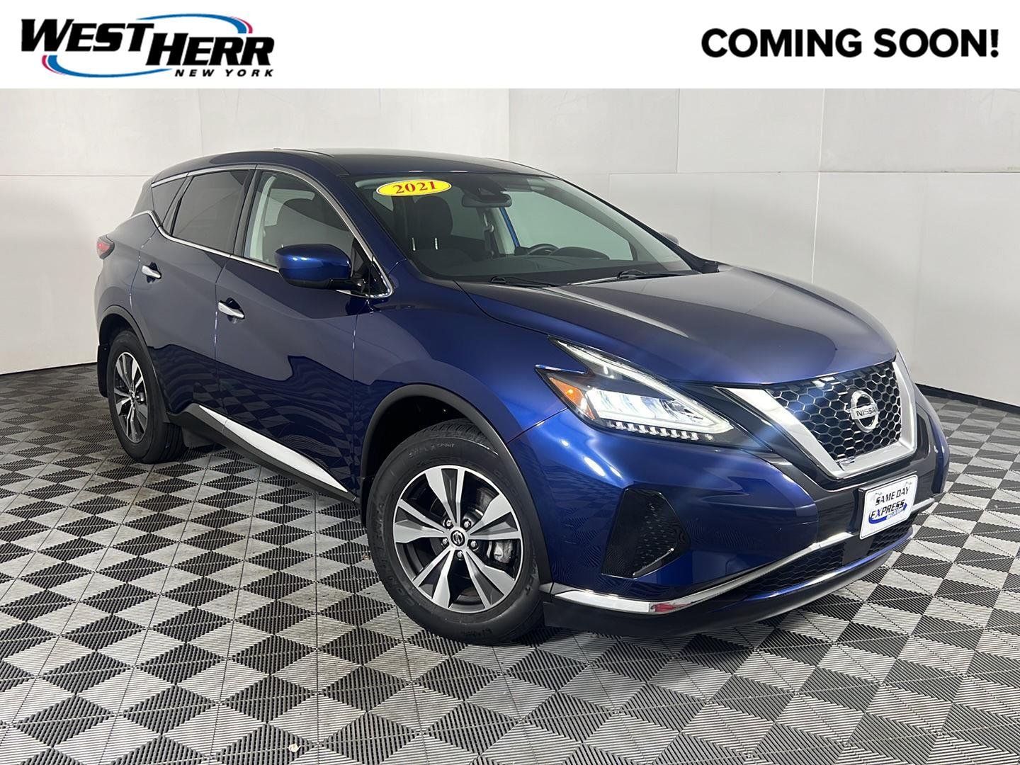 Used 2021 Deep Blue Pearl Nissan S image 1