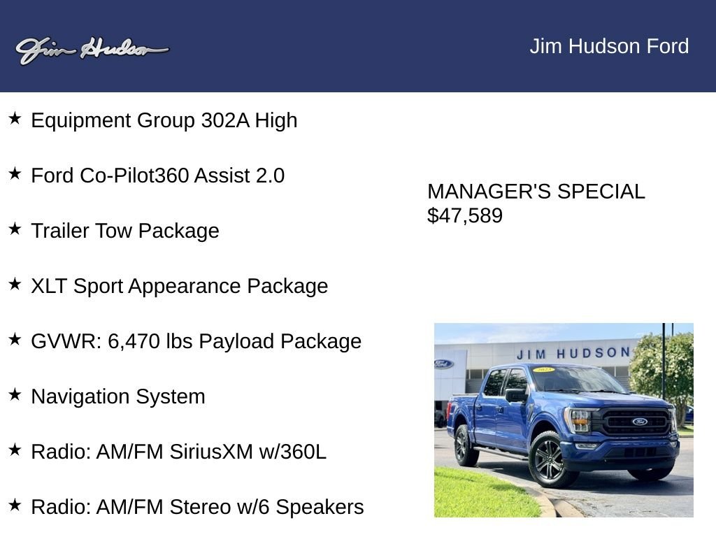 Used 2023 Blue Ford XLT image 12