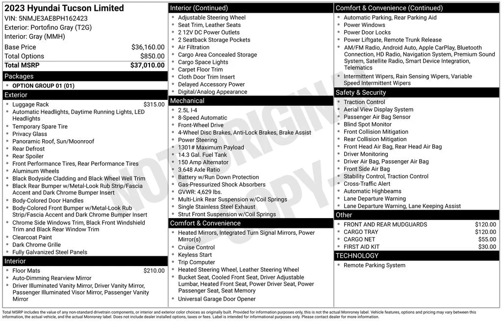 Used 2023 Gray Hyundai Limited image 17