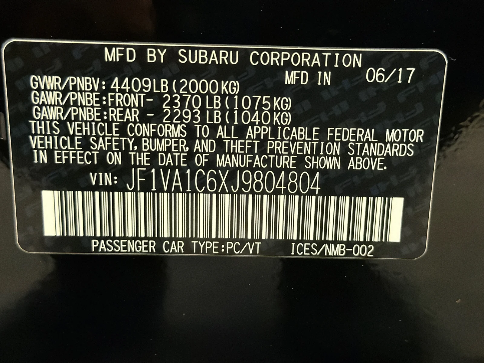 Used 2018 Crystal Black Silica Subaru Premium image 39