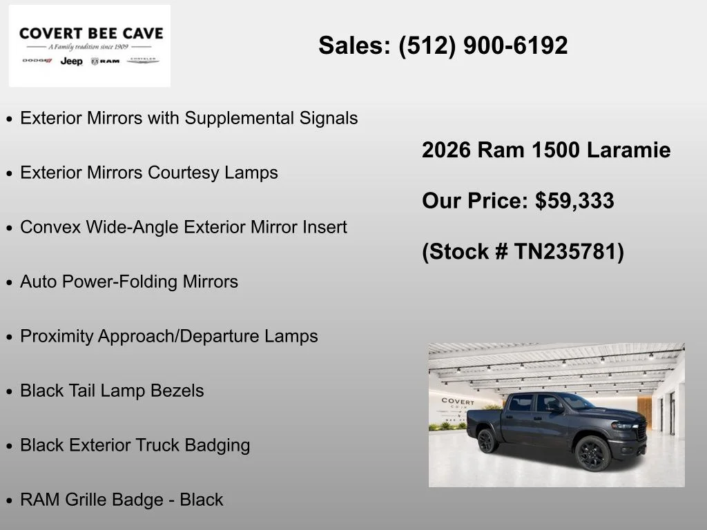 New 2026 Granite Crystal Metallic Clear-Coat Exterior Paint RAM Laramie image 37