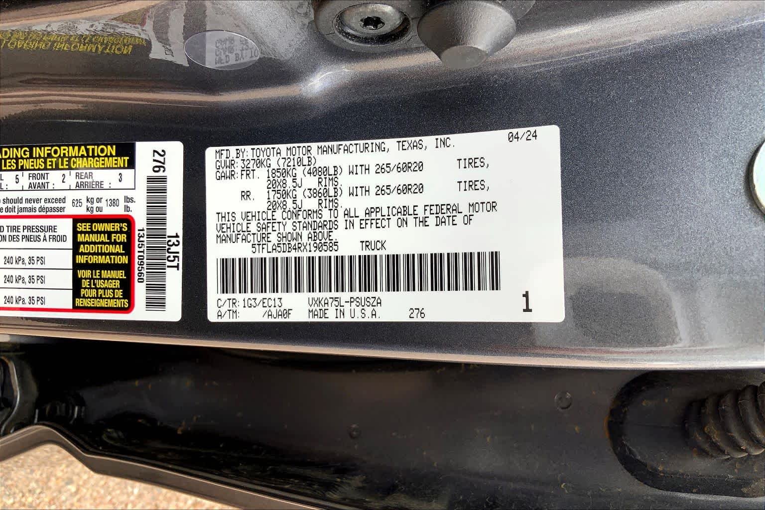 Used 2024 Magnetic Gray Metallic Toyota SR5 image 36