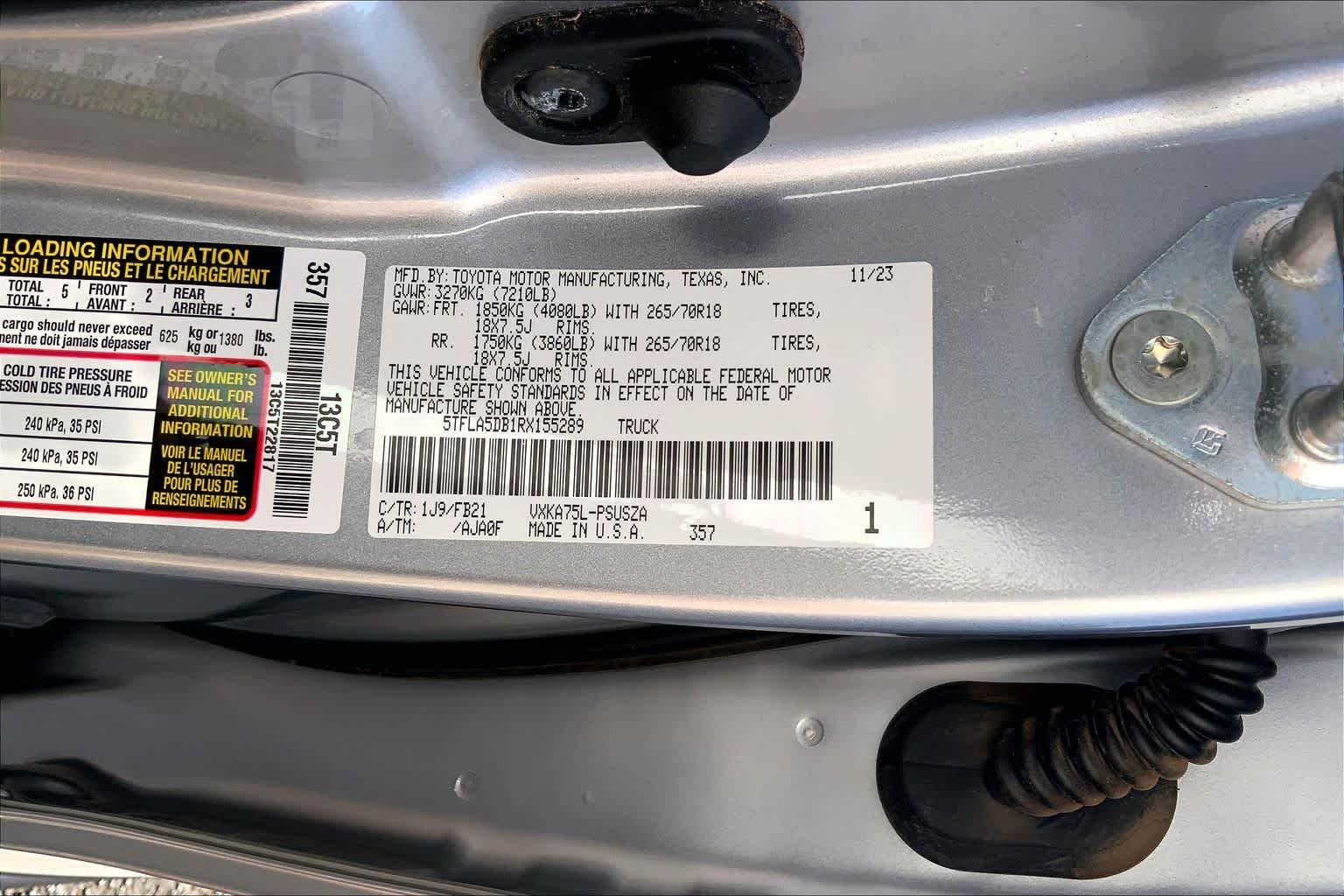 Used 2024 Celestial Silver Metallic Toyota SR5 image 37