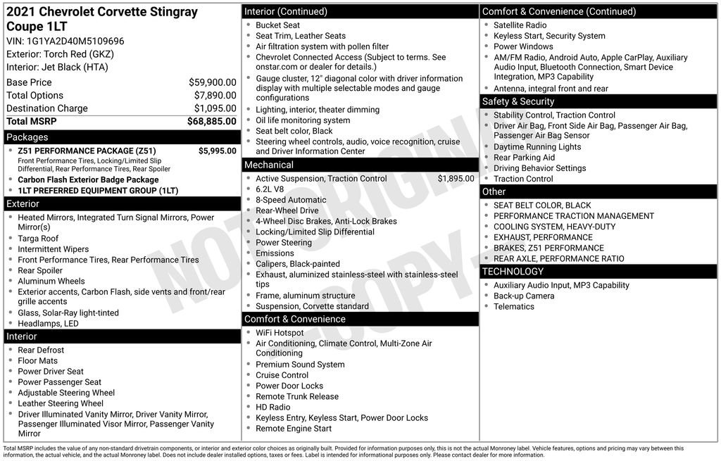 Used 2021 Red Chevrolet Stingray image 25