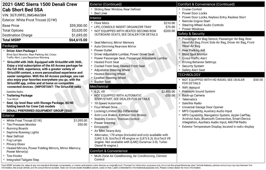 Used 2021 White GMC Denali image 6
