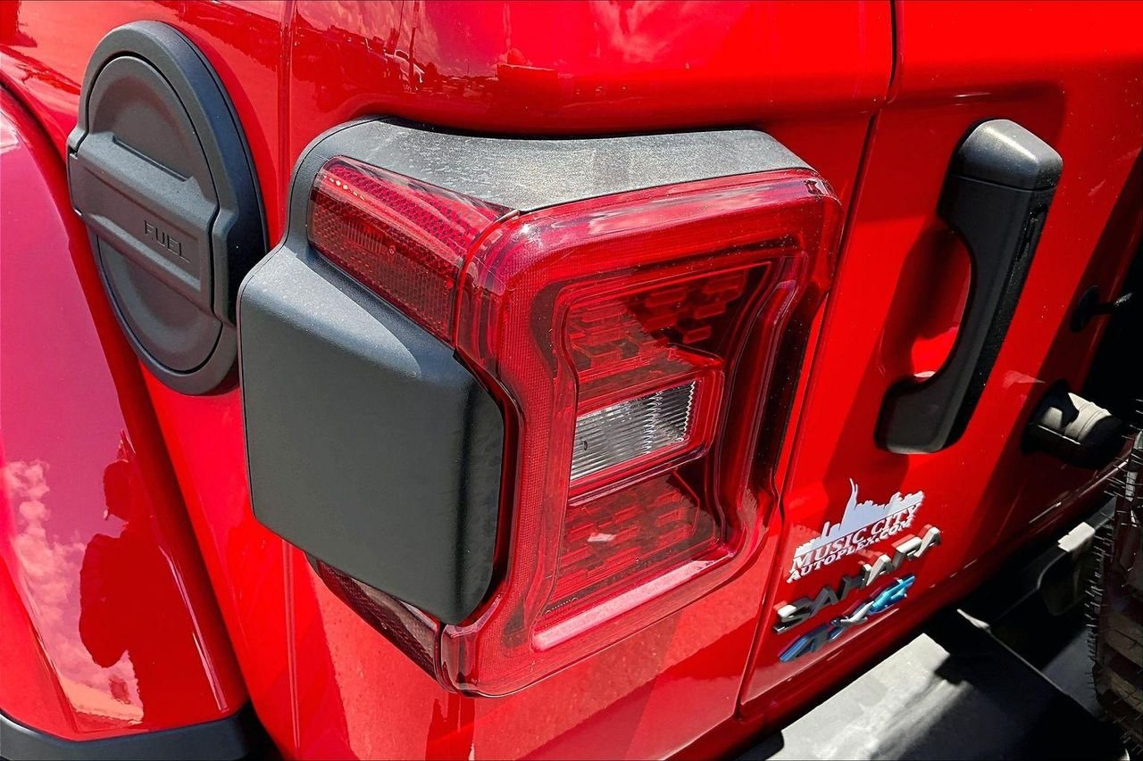 Used 2025 Firecracker Red Clearcoat Jeep Sahara 4xe image 25