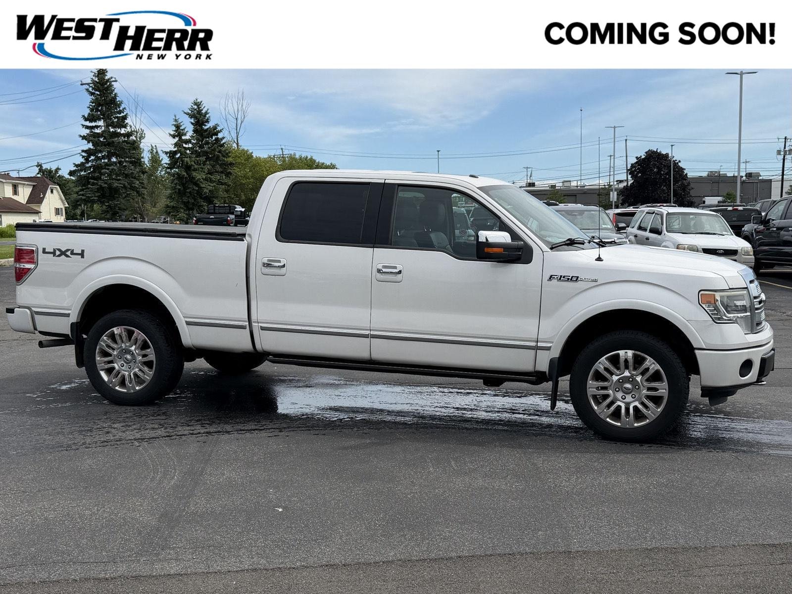 Used 2014 White Platinum Metallic Tri-Coat Ford  image 1