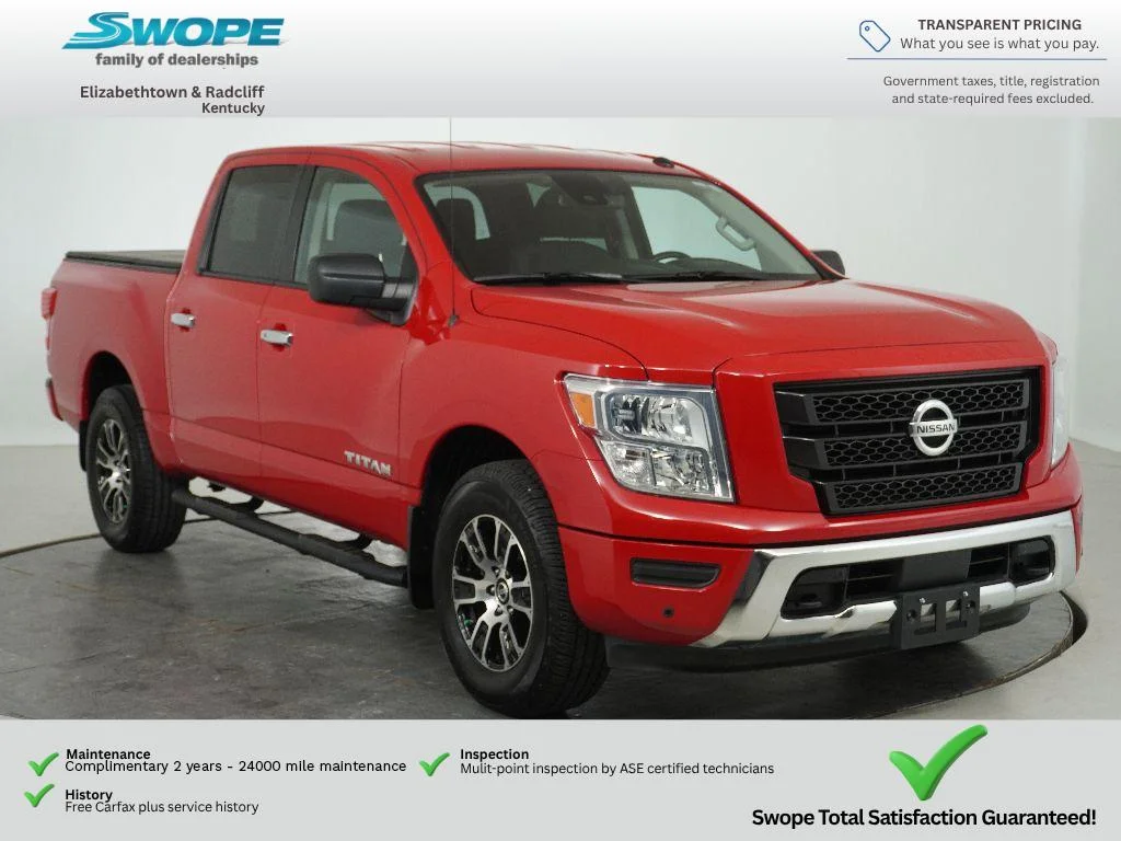 Used 2021 Red Alert Nissan SV image 1