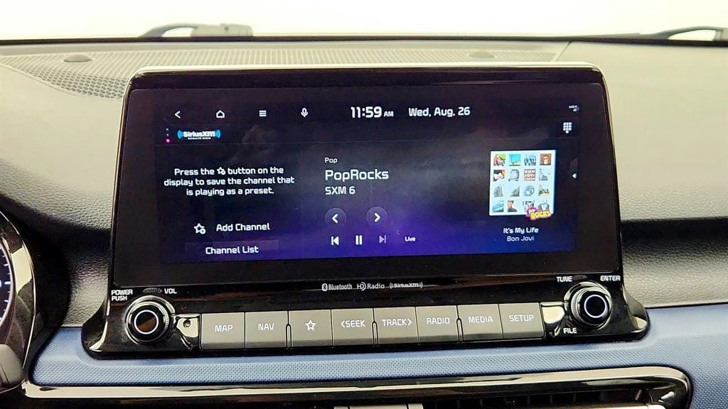 Used 2023 Starbright Yellow/Black Roof Kia S IVT AWD w/ Navigation Pkg & Illuminated Sills image 17