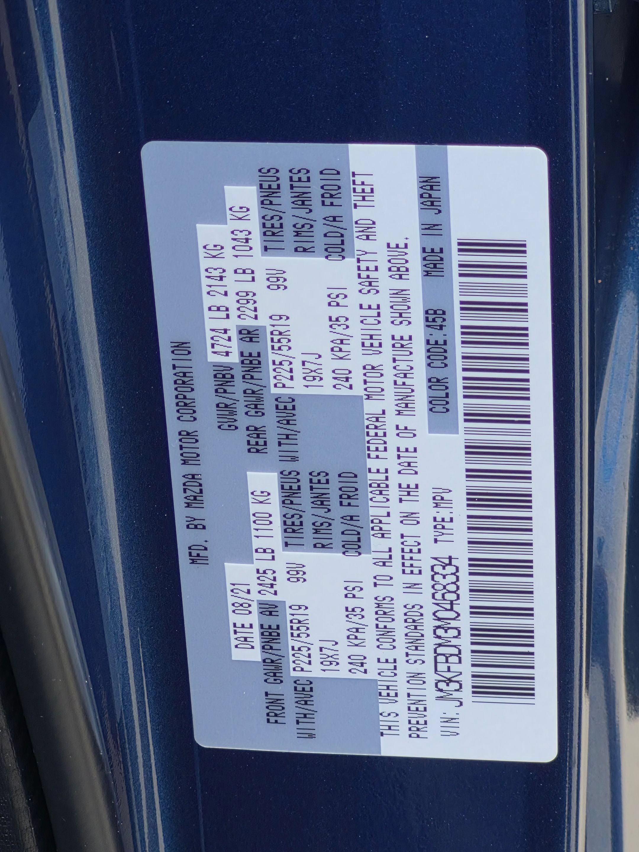 Used 2021 Eternal Blue Mica Mazda Grand Touring AWD image 33