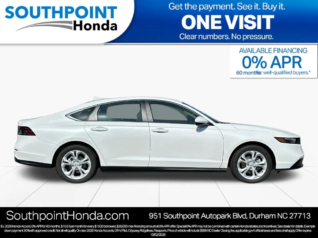 New 2026 Platinum White Pearl Honda LX image 2