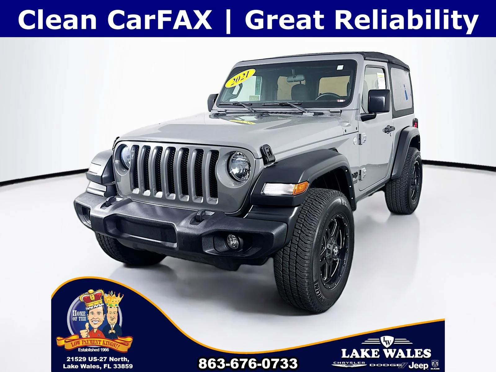 Used 2021 Gray Jeep Sport S image 3