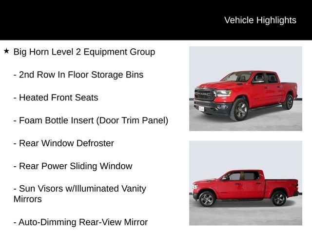 Certified Used 2021 Flame Red Clearcoat Ram Big Horn/Lone Star image 6