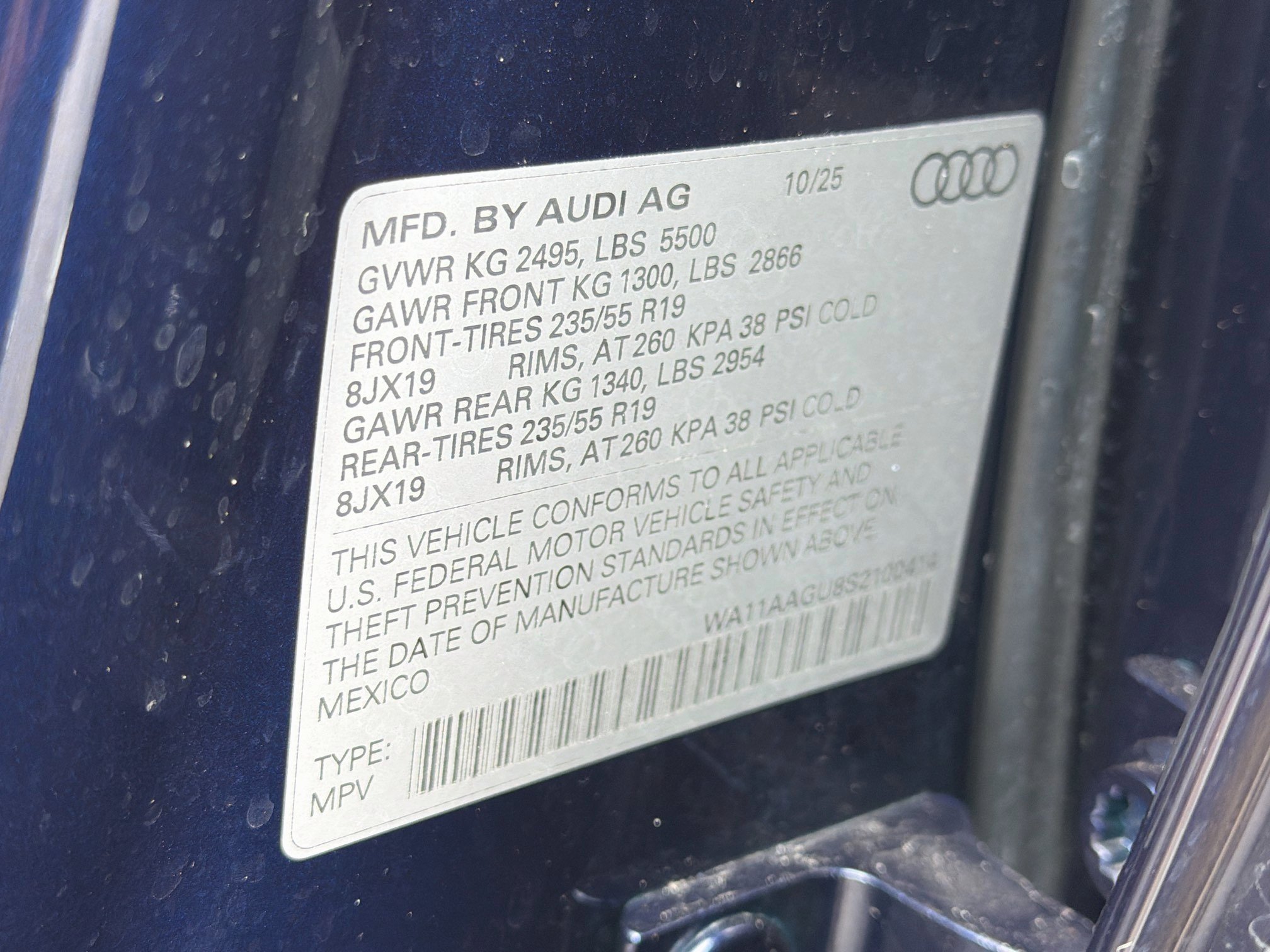 Used 2025 Blue Metallic Audi Premium image 45