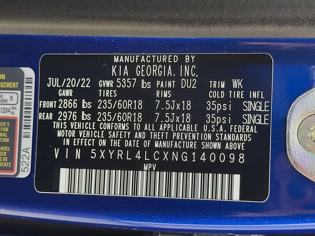 Used 2022 Sapphire Blue Kia S image 33