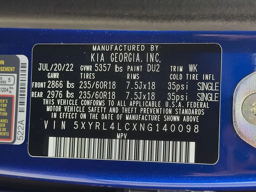 Used 2022 Sapphire Blue Kia S image 33