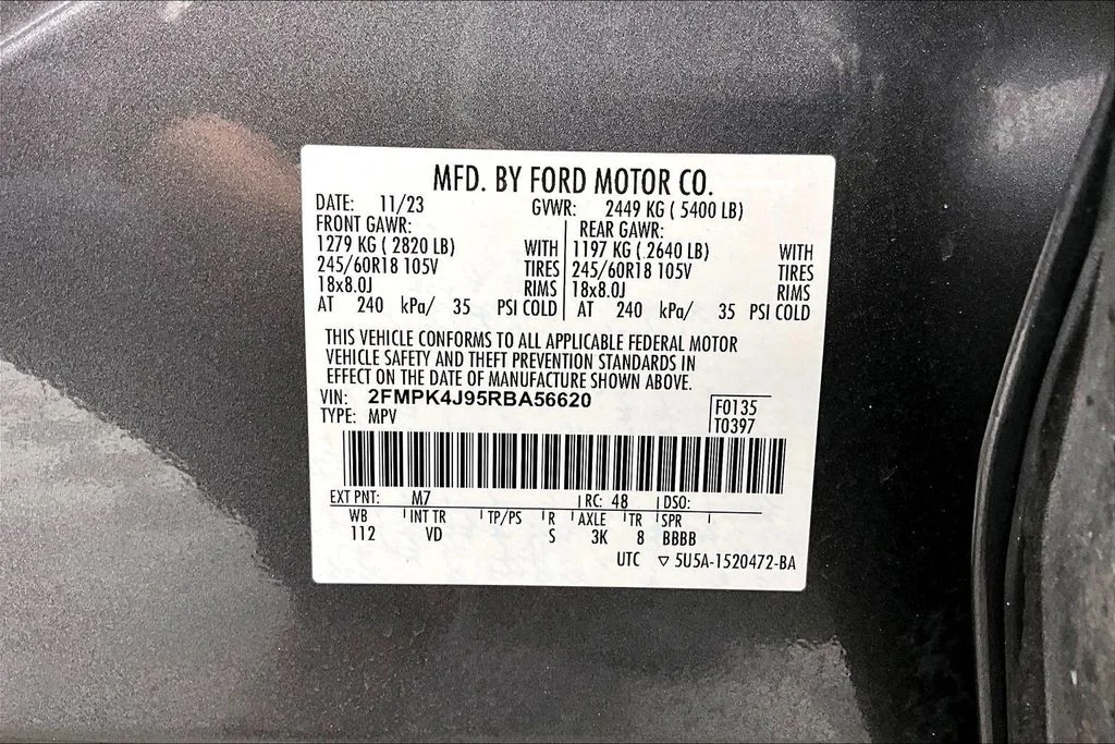 Certified Used 2024 Gray Metallic Ford SEL image 35