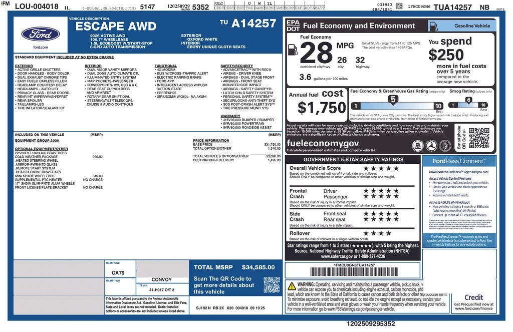 New 2026 Oxford White Ford Active® image 59