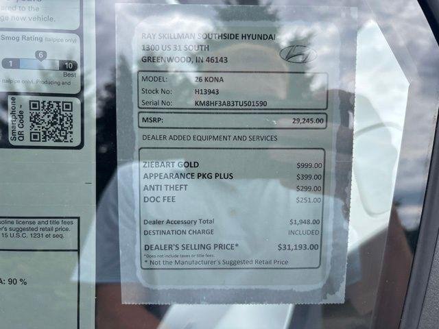 New 2026 Atlas White Hyundai SEL Sport image 34