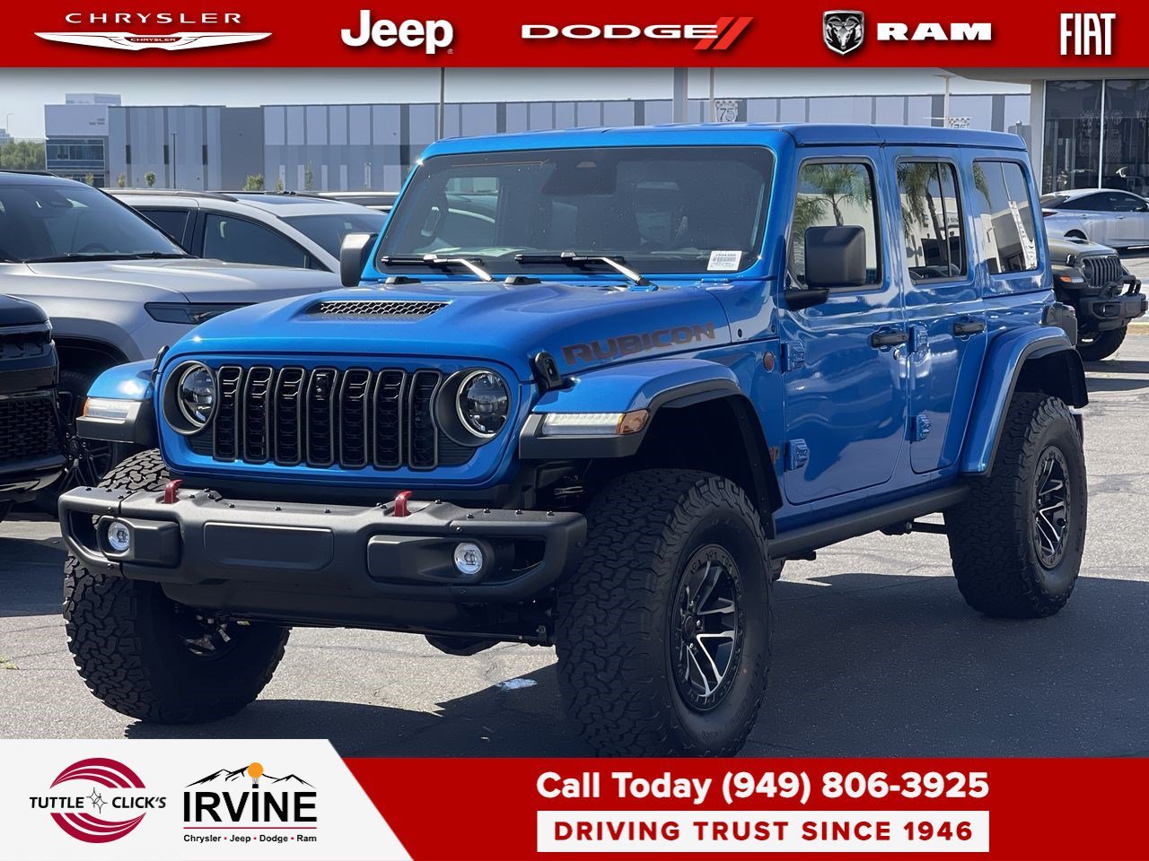 New 2026 Hydro Blue Pearl-Coat Exterior Paint Jeep Rubicon X image 3
