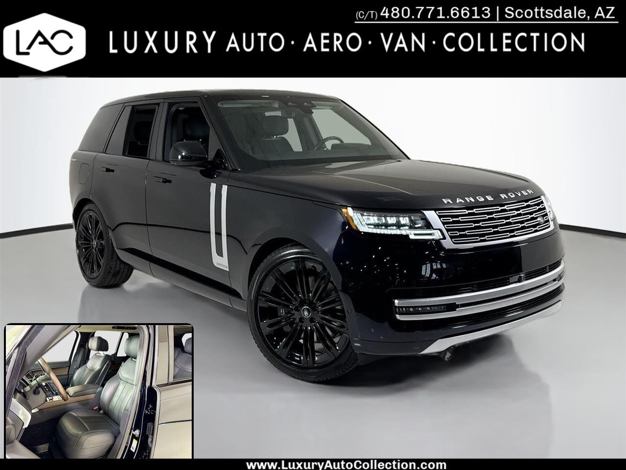 Used 2024 Ligurian Black SV Bespoke Ultra Metallic Gloss Land Rover Autobiography | Meridian 3D Sound | Rear TVs image 1