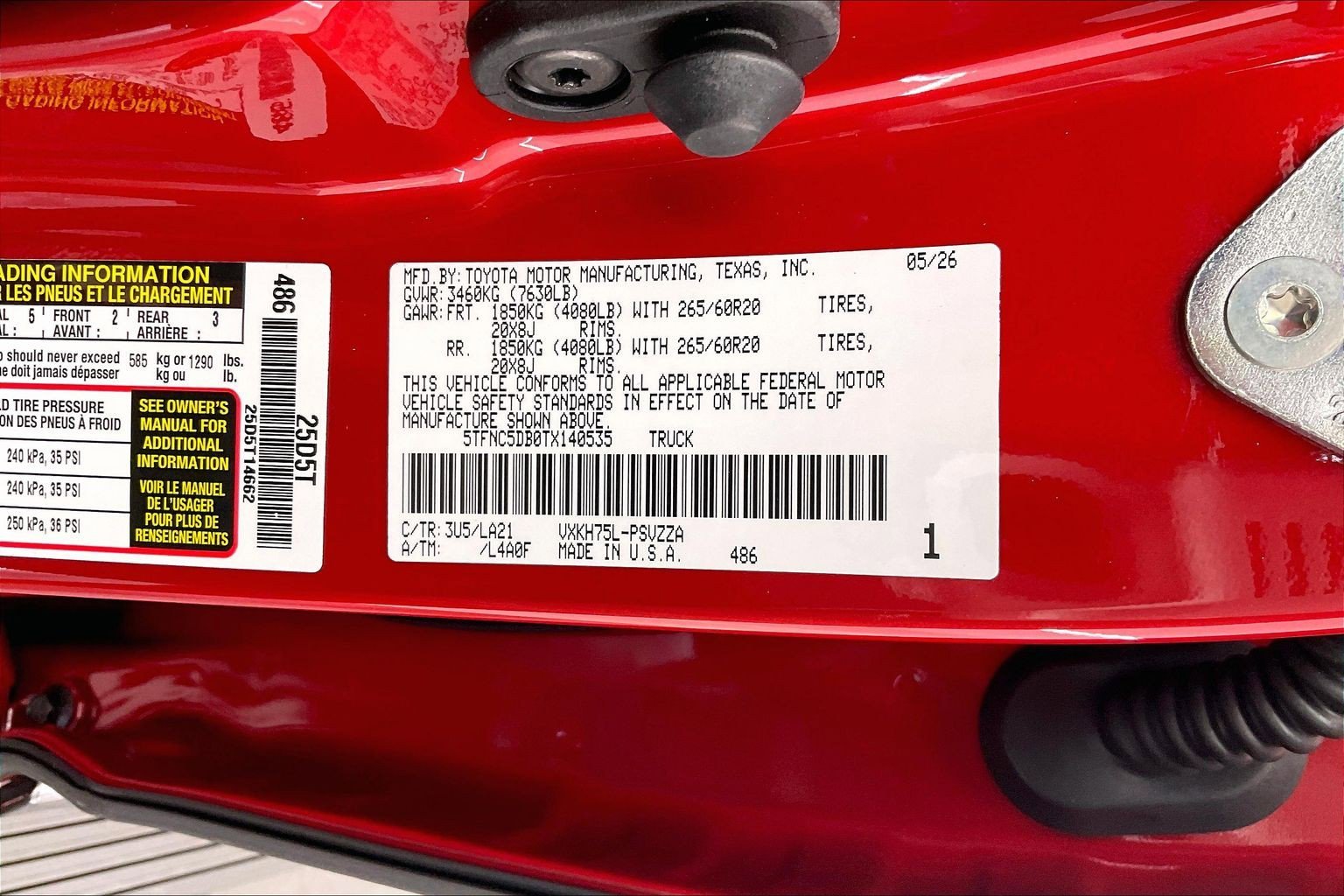 New 2026 Supersonic Red Toyota Platinum i-FORCE MAX image 20