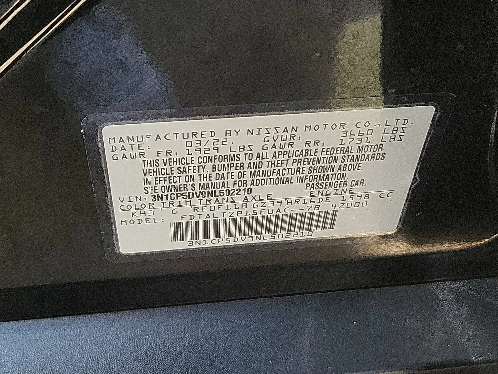 Used 2022 Black Nissan SR Xtronic CVT image 32