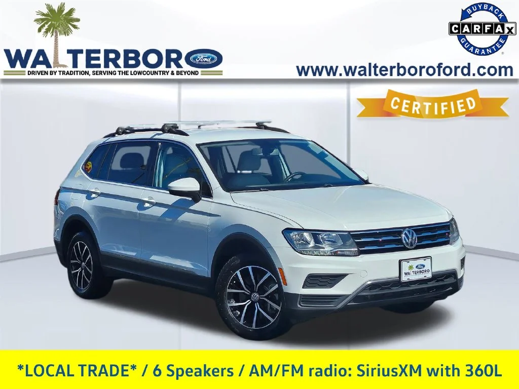 Certified Used 2021 White Volkswagen 2.0T SE image 1