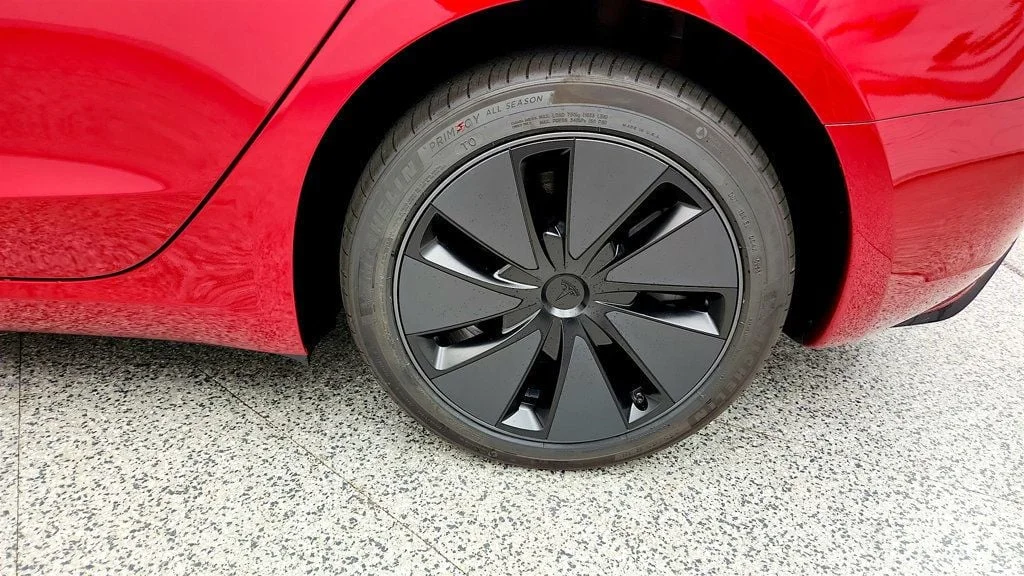 Used 2026 Ultra Red Tesla Long Range RWD w/ White & Black Premium Interior image 9