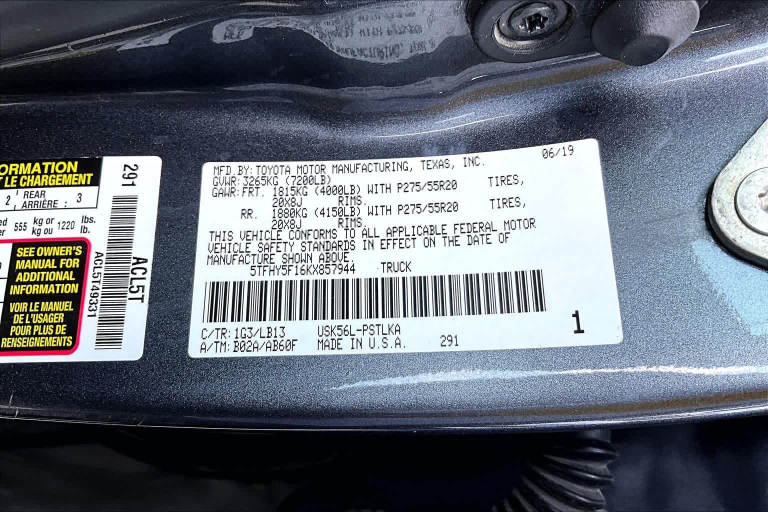 Used 2019 Magnetic Gray Metallic Toyota Limited image 34