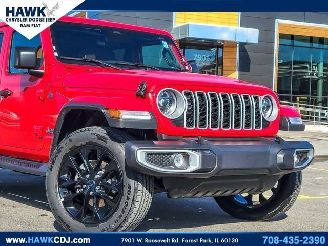 Certified 2025 Jeep Wrangler 4xe Sahara 4XE with VIN 1C4RJXP65SW602061 for sale in Forest Park, IL