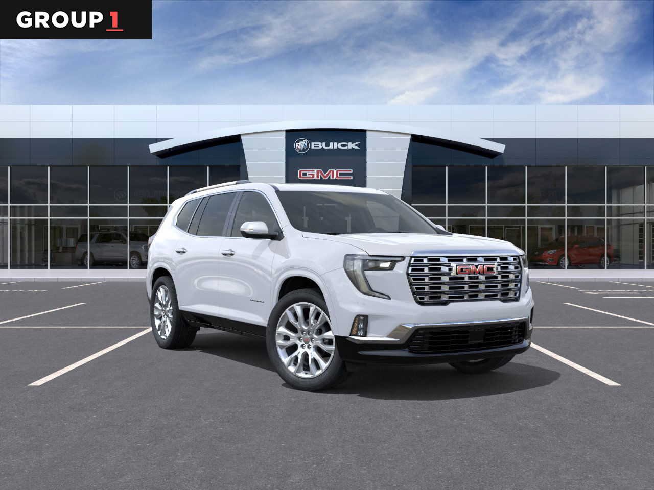 Glacier White Tricoat 2026 GMC Acadia Denali FWD SUV / Crossover Front-Wheel Drive 8-Speed Automatic
