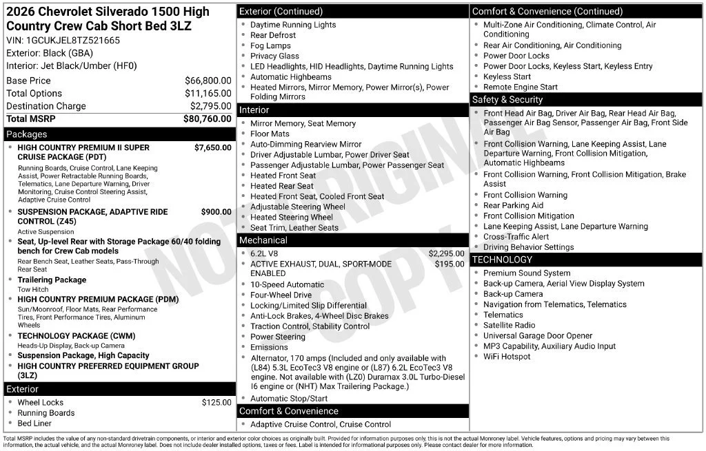 2026 Chevrolet Silverado 1500 High Country - Photo 8