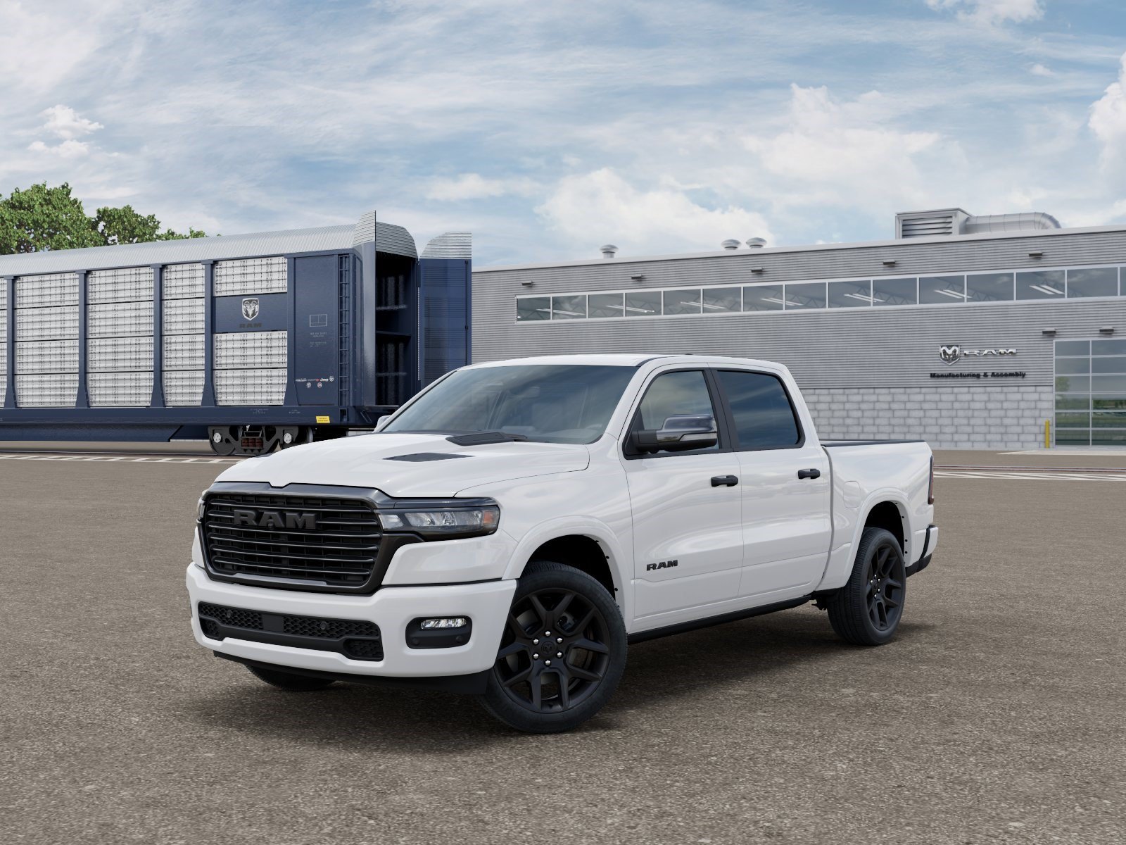 New 2027 Bright White Clear-Coat Exterior Paint RAM Laramie image 1
