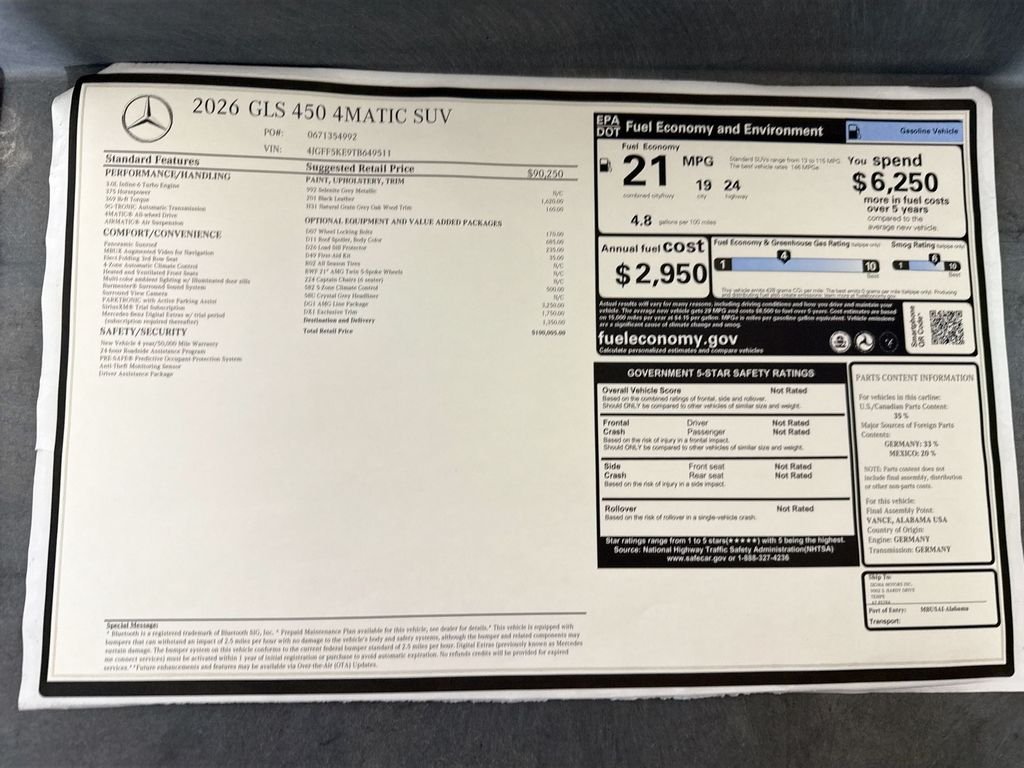 New 2026 Selenite Grey Metallic Mercedes-Benz GLS 450 image 9
