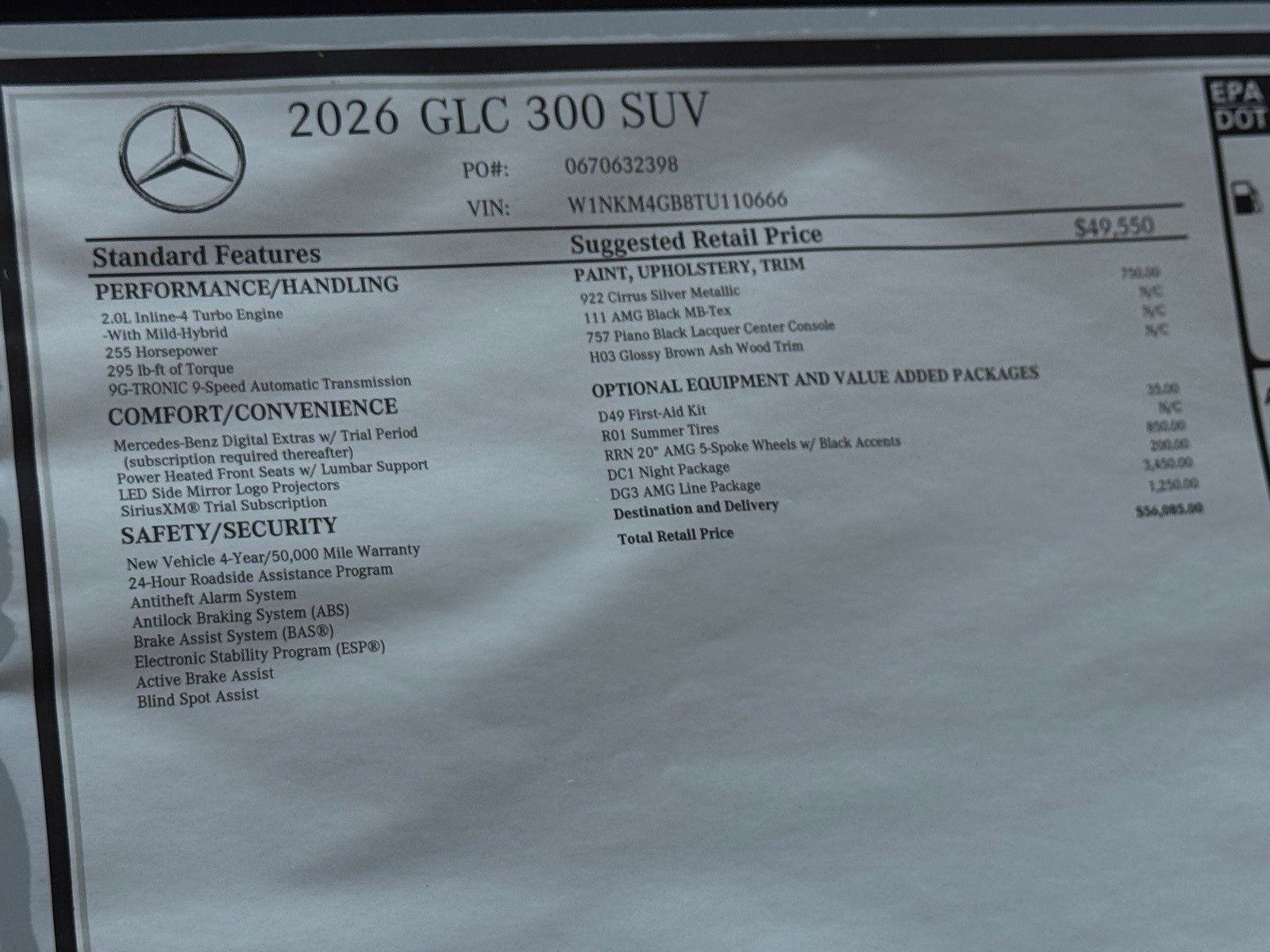 New 2026 Cirrus Silver Metallic Mercedes-Benz GLC 300 image 22