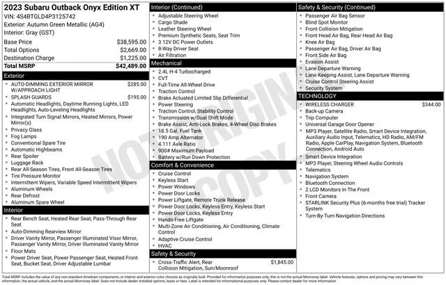 Used 2023 Green Subaru Onyx Edition XT image 38