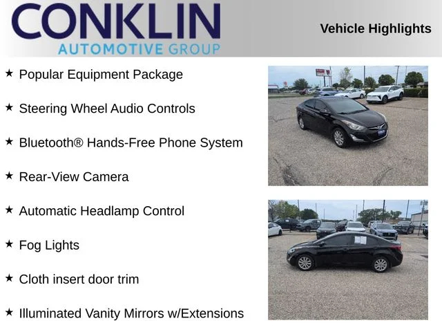 Used 2015 Hyundai Elantra SE with VIN KMHDH4AE8FU388006 for sale in Salina, KS