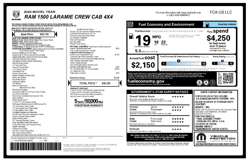Certified Used 2022 White Ram Laramie image 4