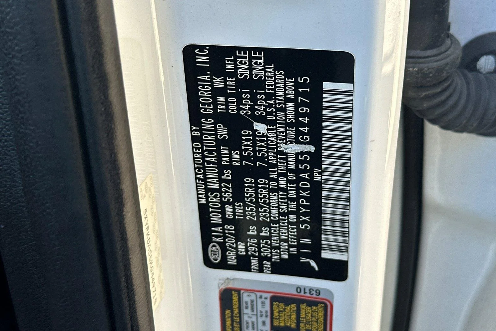 Used 2019 Snow White Pearl Kia SX Limited V6 image 31