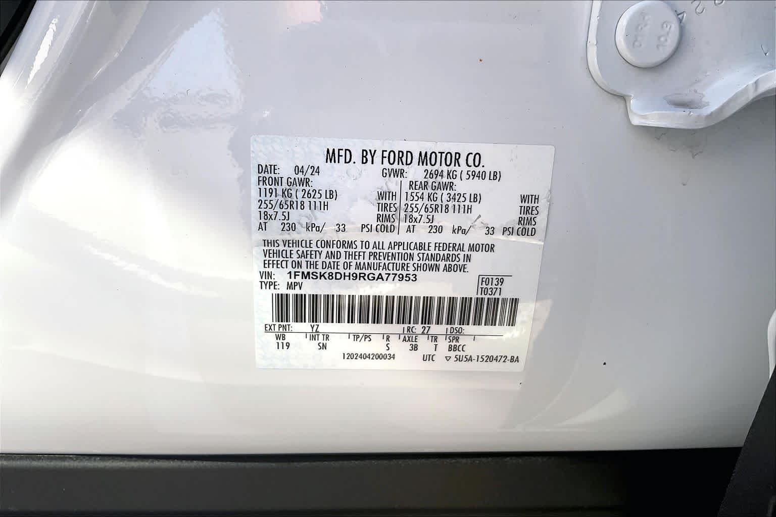 Used 2024 Oxford White Ford XLT image 36