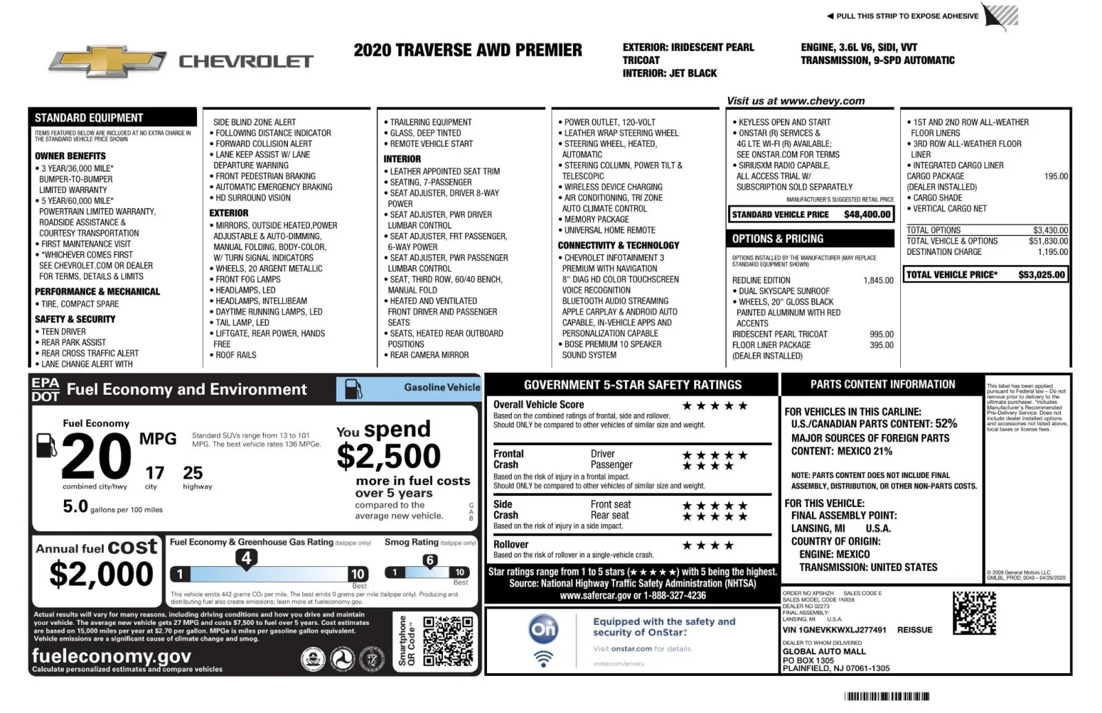 Used 2020 Summit White Chevrolet Premier image 11
