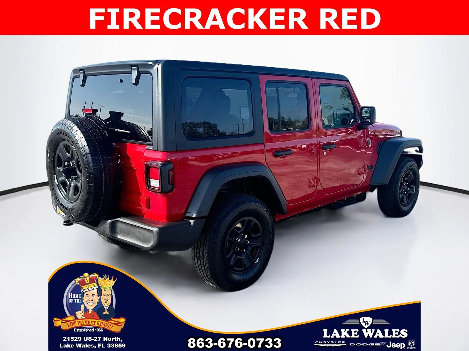 New 2026 Firecracker Red Clear-Coat Exterior Paint Jeep Sport image 6