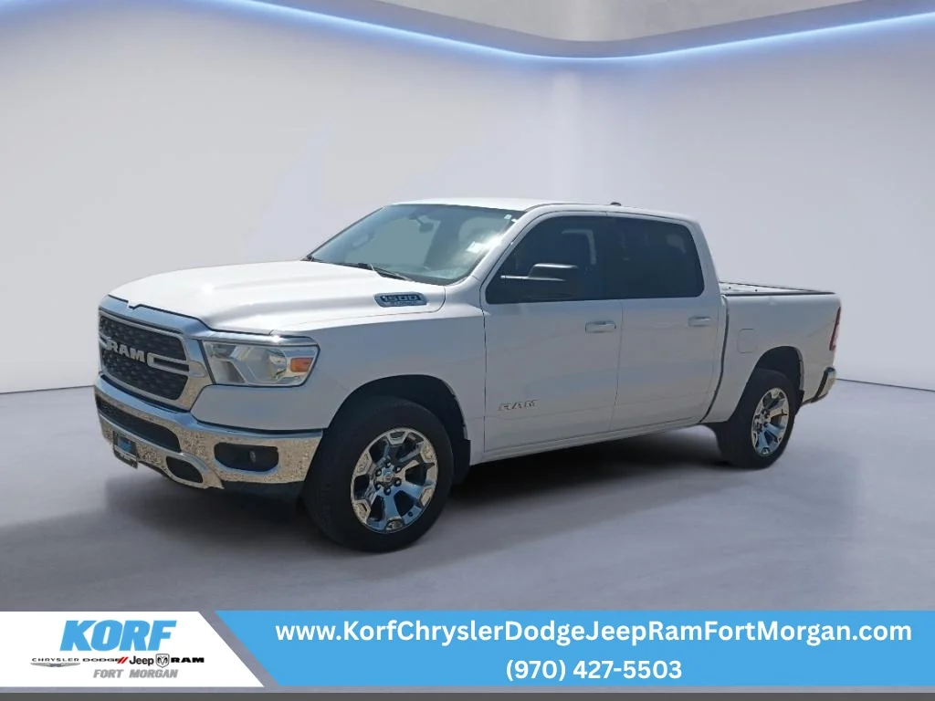Used 2022 Bright White Clearcoat Ram Big Horn image 1