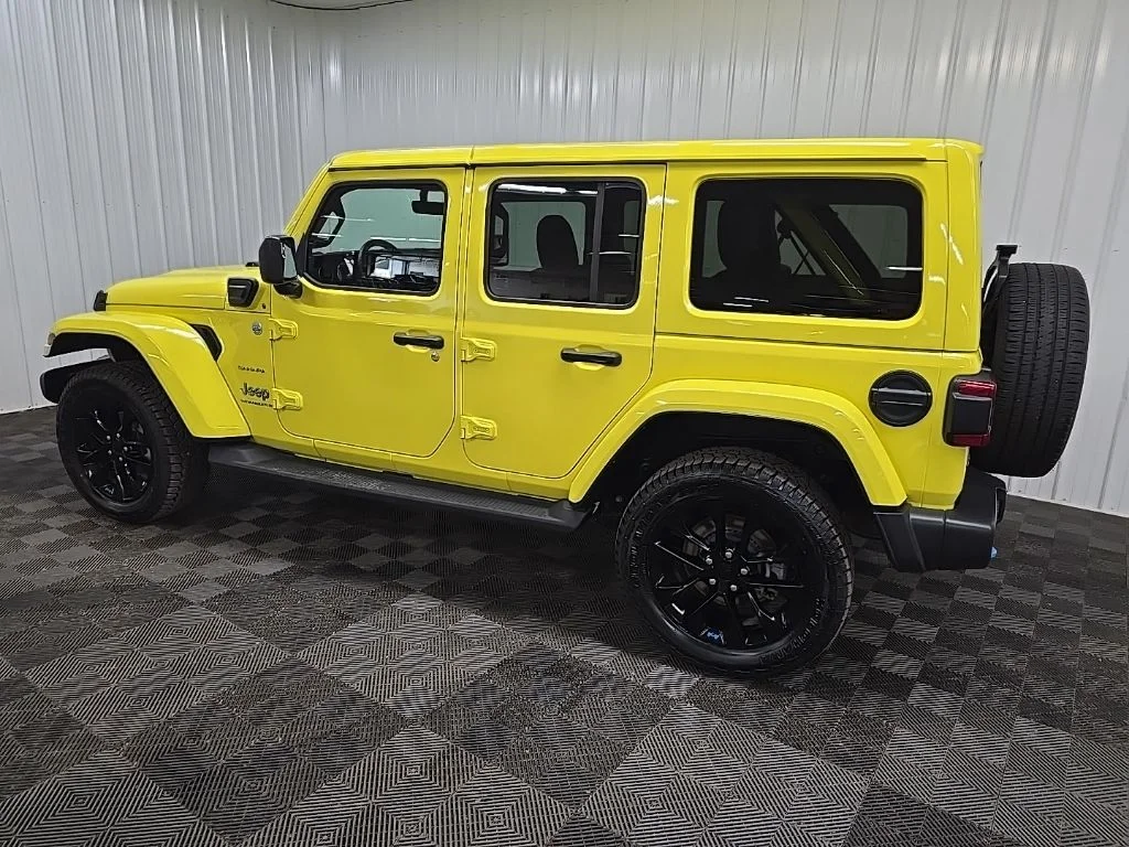 Used 2023 Yellow Jeep Sahara 4xe image 4