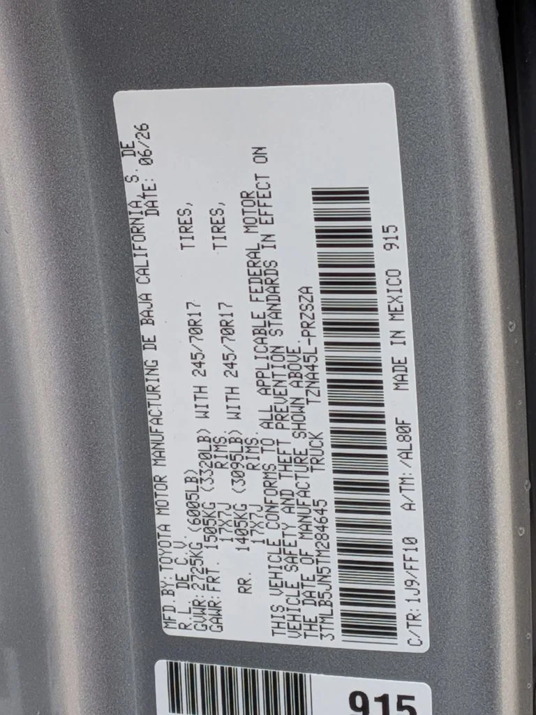 New 2026 Celestial Silver Metallic Toyota SR5 image 31