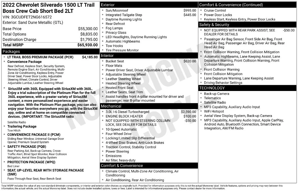Used 2022 Sand Dune Metallic Chevrolet LT Trail Boss image 47
