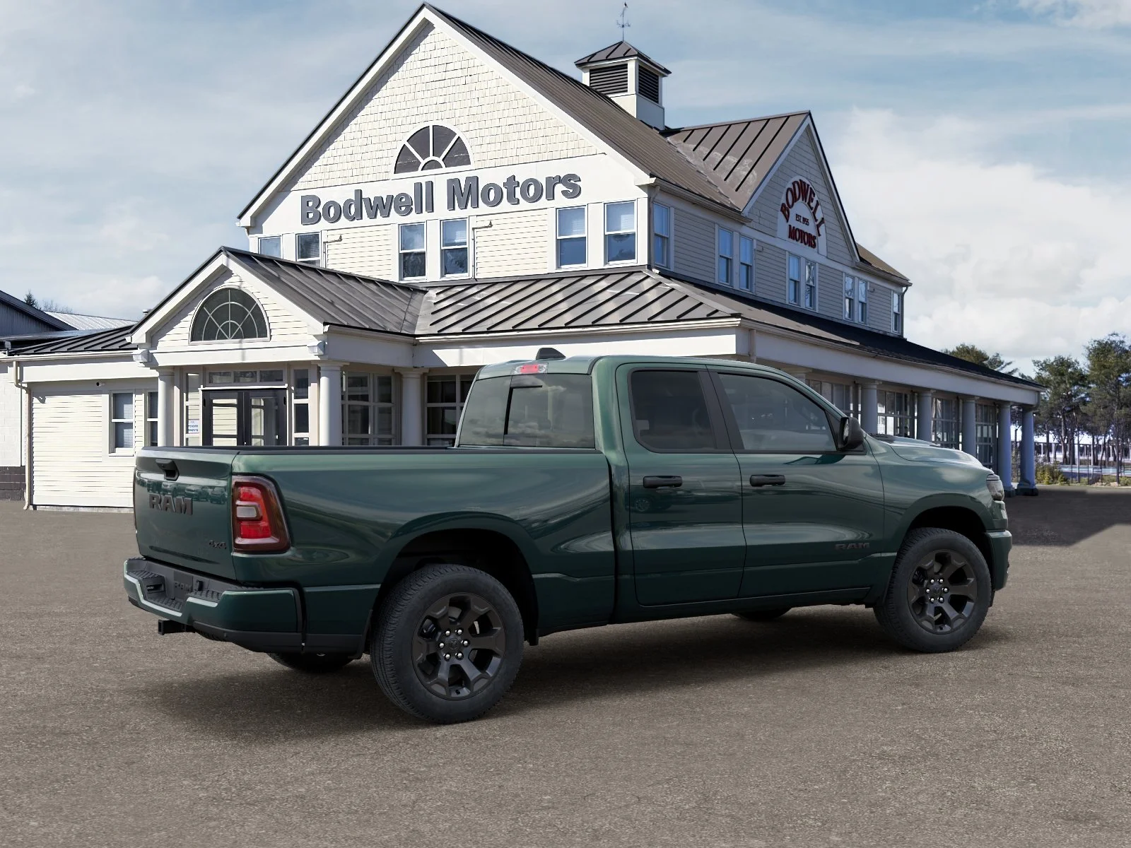 New 2026 Serrano Green Metallic RAM Express Quad Cab 4x4 6