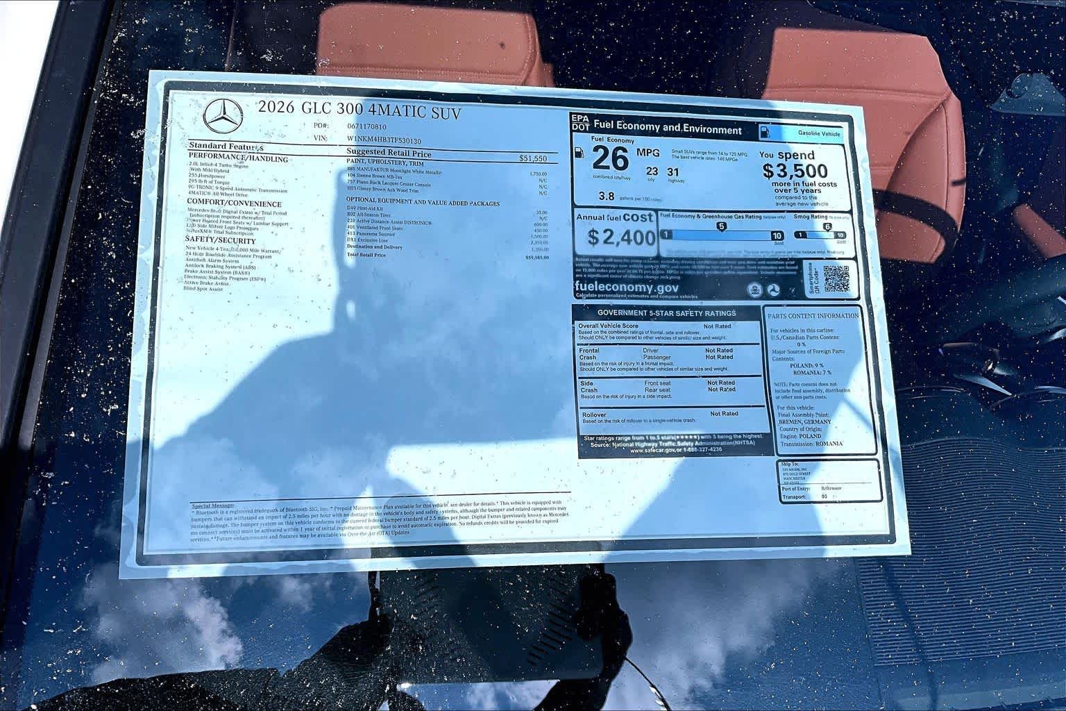 New 2026 MANUFAKTUR Moonlight White Metallic Mercedes-Benz GLC 300 image 19