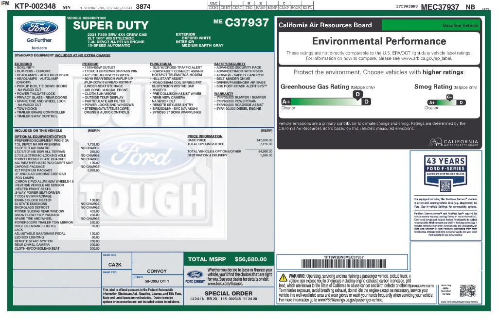 Used 2021 White Ford XLT image 5